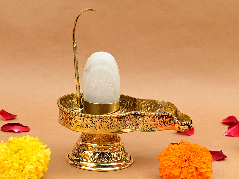 Banalingam With Designer Brass Yoni Base
