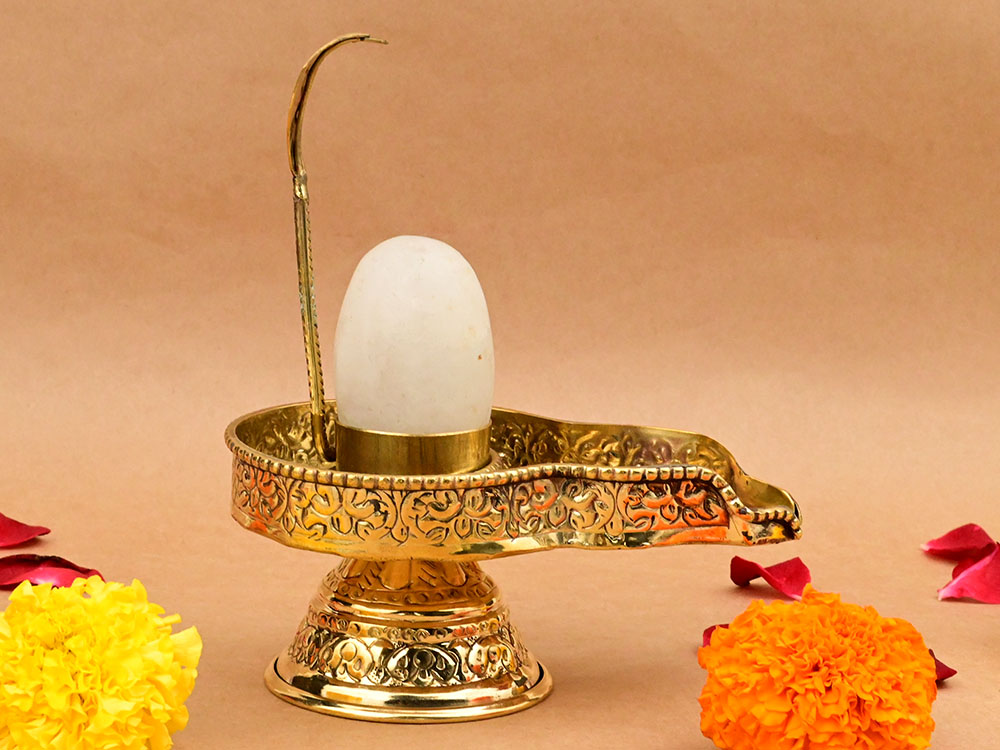 Banalingam With Designer Brass Yoni Base