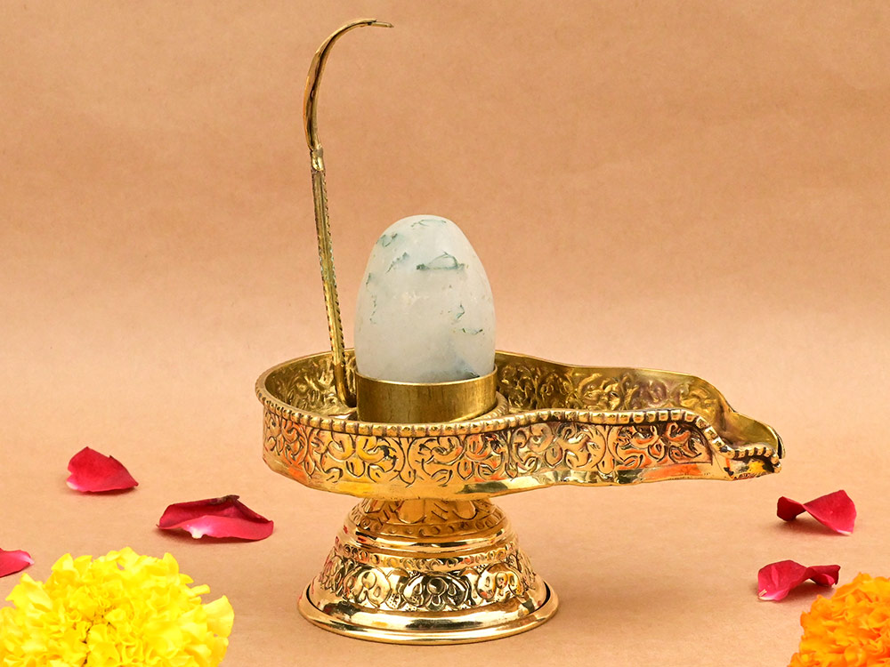 Banalingam With Designer Brass Yoni Base