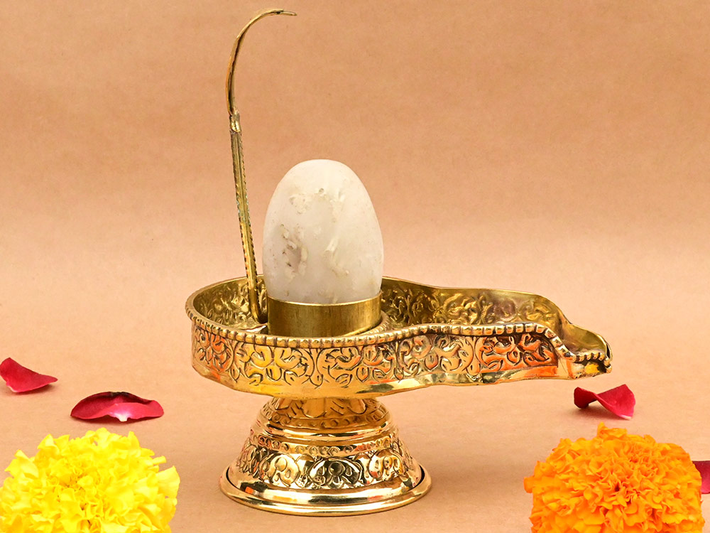 Banalingam With Designer Brass Yoni Base