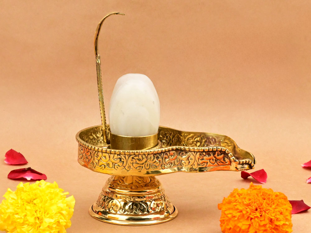 Banalingam With Designer Brass Yoni Base