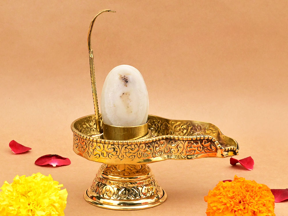 Banalingam With Designer Brass Yoni Base