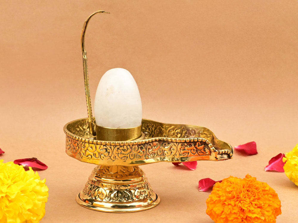 Banalingam With Designer Brass Yoni Base