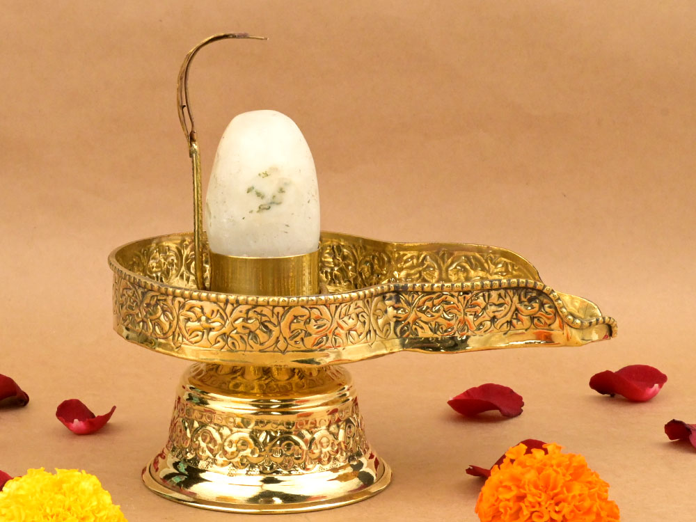 Banalingam With Designer Brass Yoni Base - XXXV
