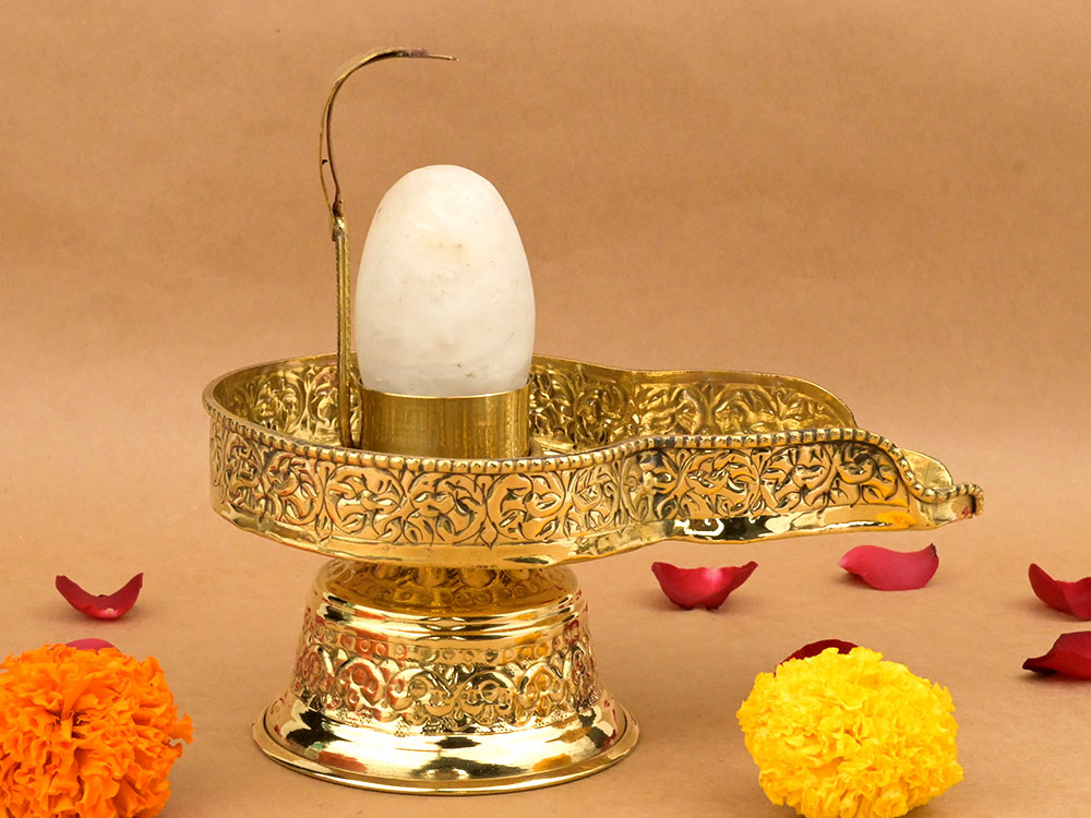 Banalingam With Designer Brass Yoni Base - XXXVI