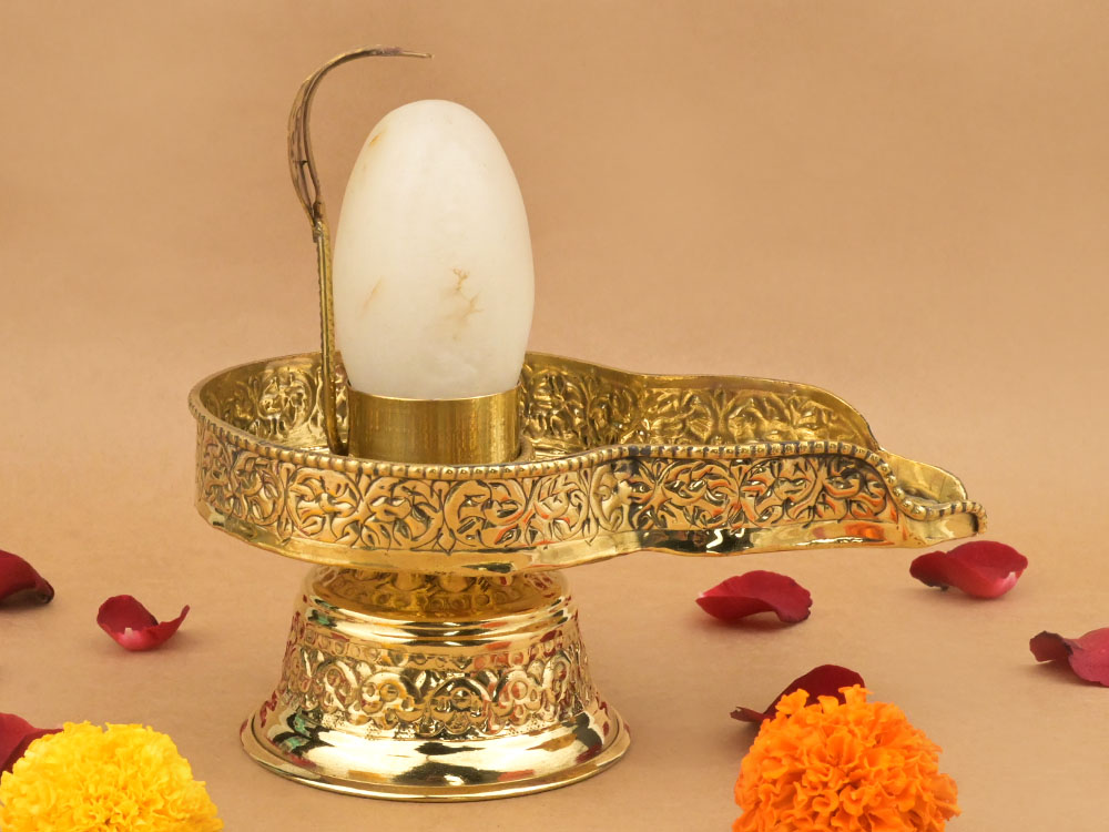 Banalingam With Designer Brass Yoni Base