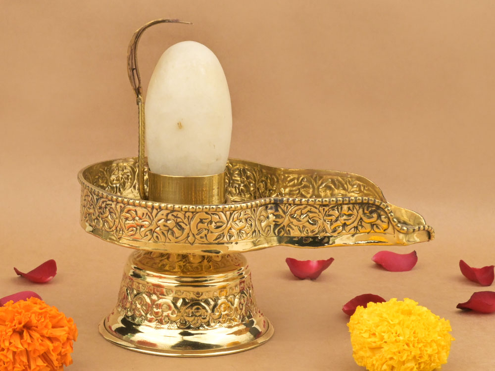 Banalingam With Designer Brass Yoni Base
