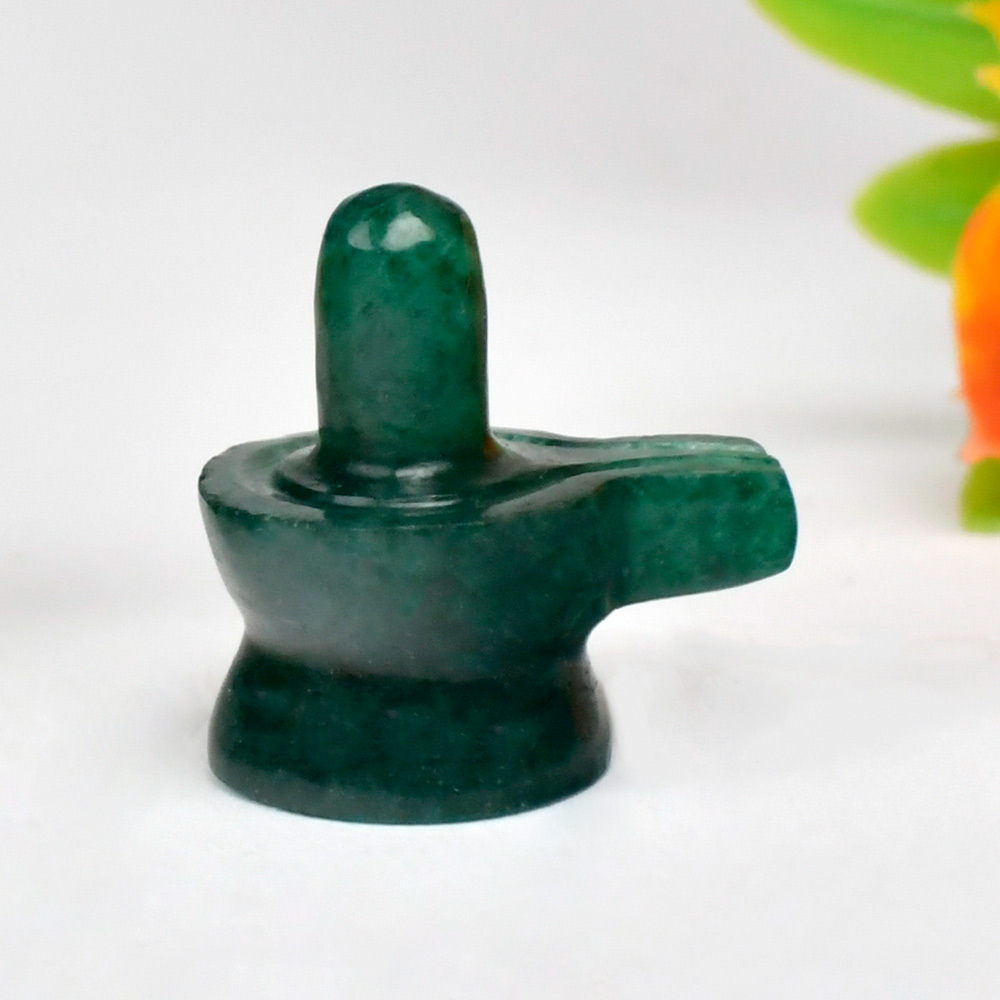 Green Jade Shivling - 9 gms