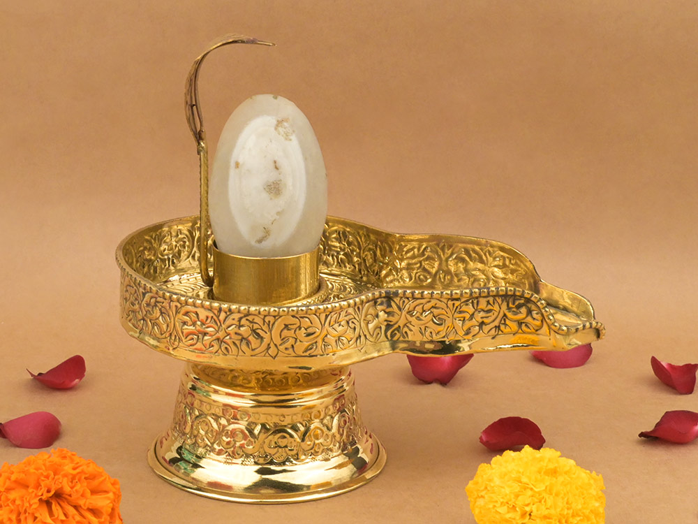 Banalingam With Designer Brass Yoni Base
