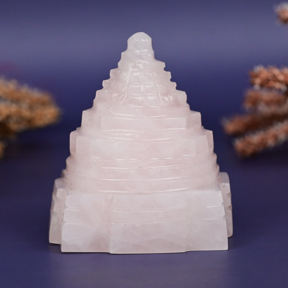 Rose Quartz Shree Yantra - 303 gms