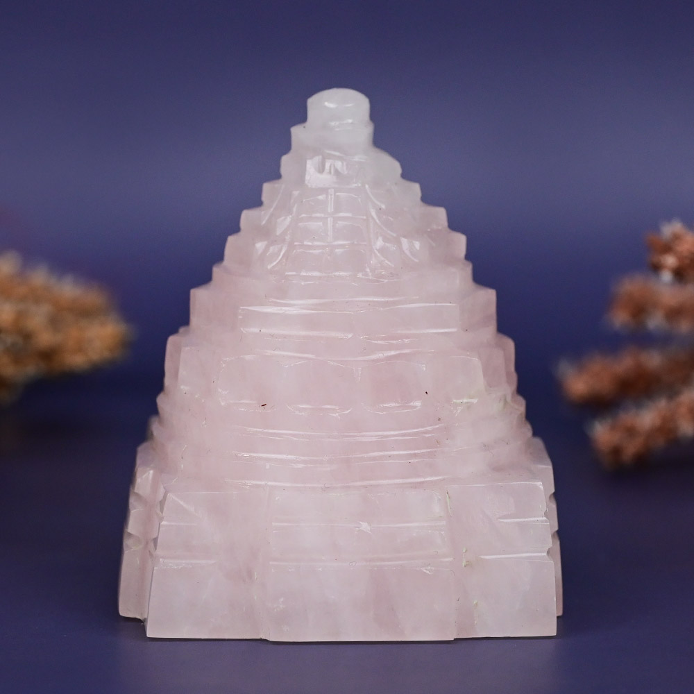 Rose Quartz Shree Yantra - 284 gms