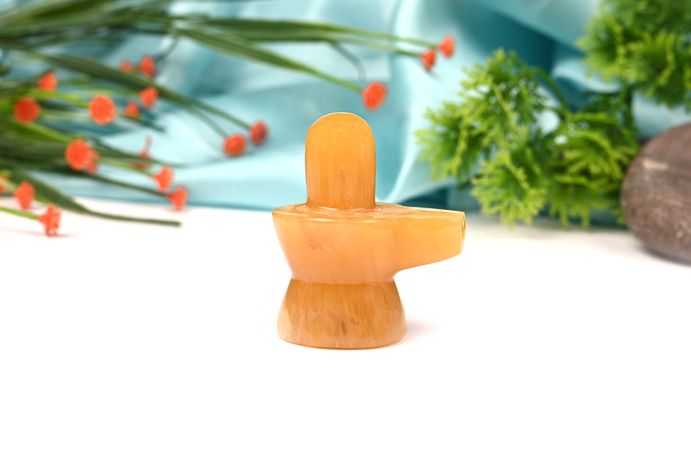 Yellow Jade Shivling - 55 gms