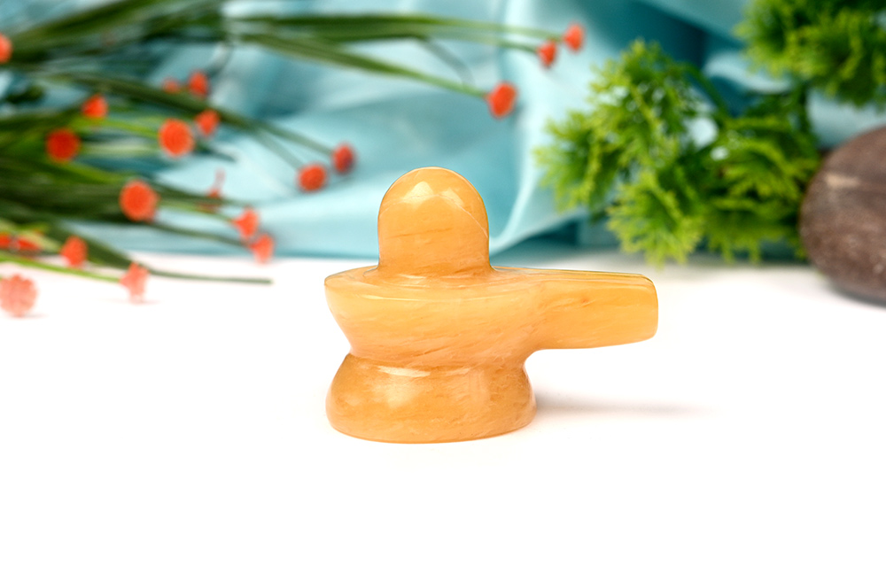 Yellow Jade Shivling - 79 gms