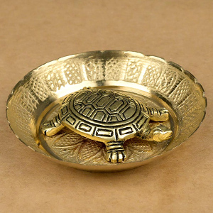 Kurma Avatar Brass Idol with Brass Plate