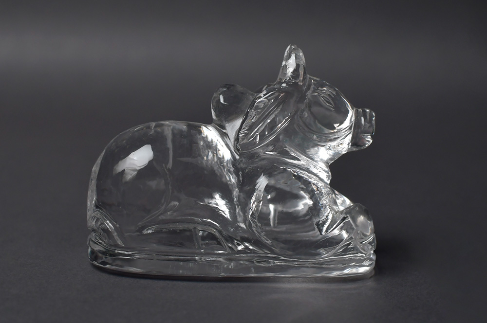 Sphatik Crystal Nandi Idol - 271 gms