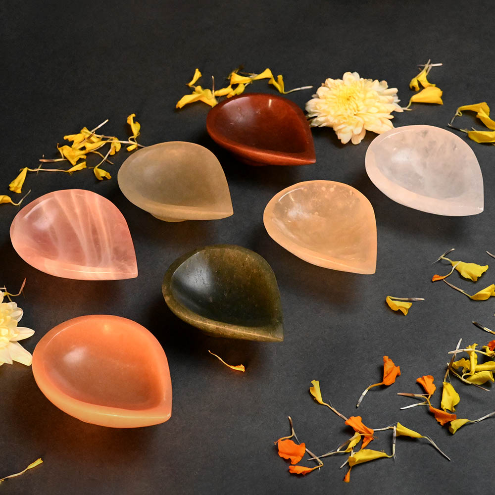 7 Gemstone Diyas Set