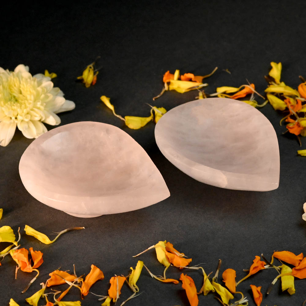 Riose Quartz Gemstone Diya (Set of 2)