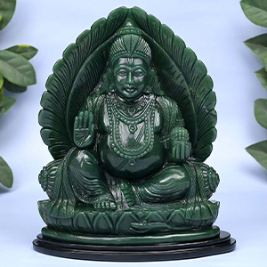 Kuber Maharaj Green Aventurine Idol - 2.6 Kgs