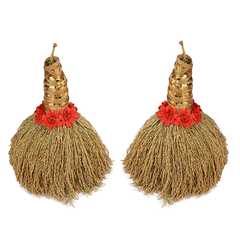 Floral Handcrafted Paddy Rice Andal Door Hanging Set of 2