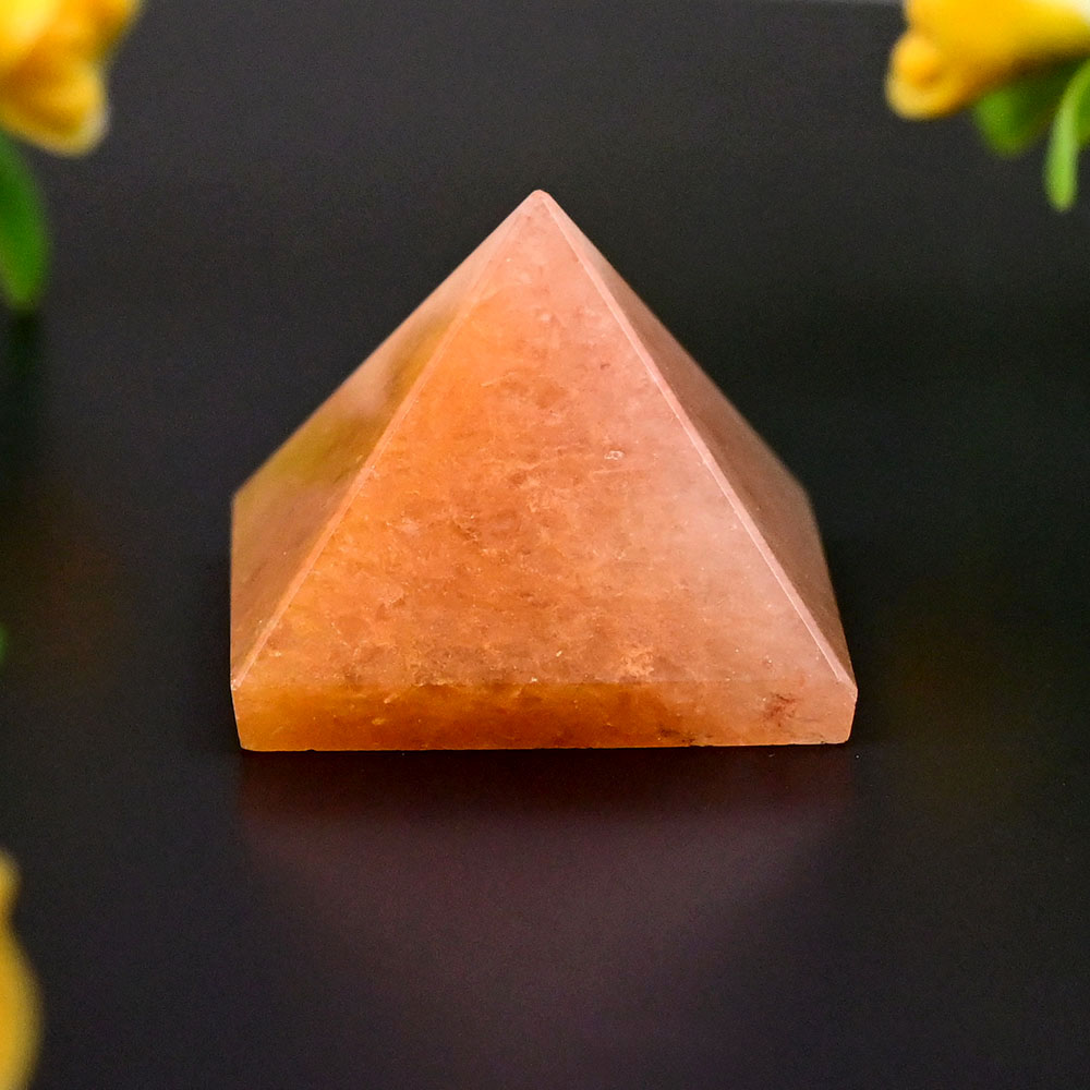 Natural Orange Jade Pyramid - 13 gms