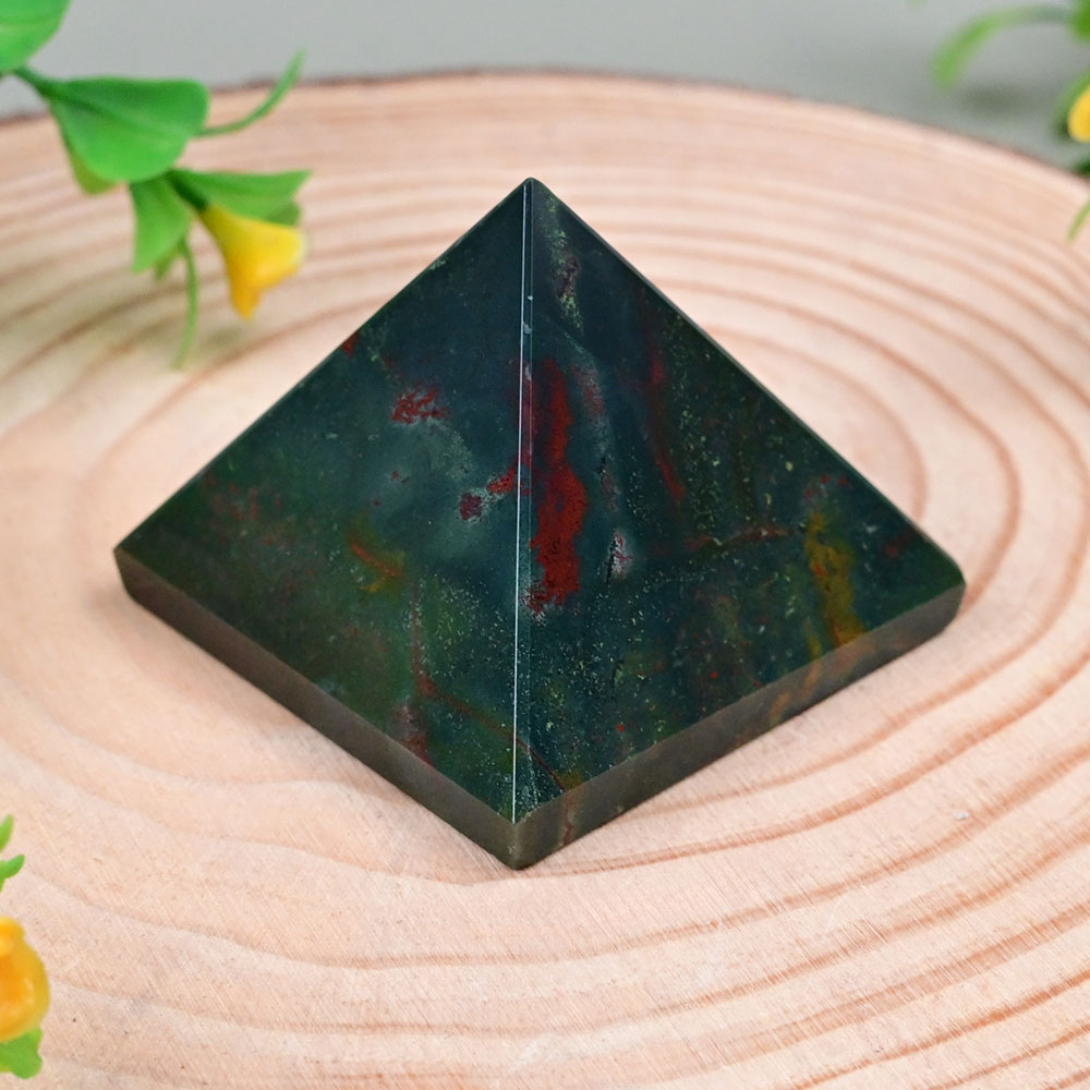 Natural Bloodstone Pyramid - 112 gms