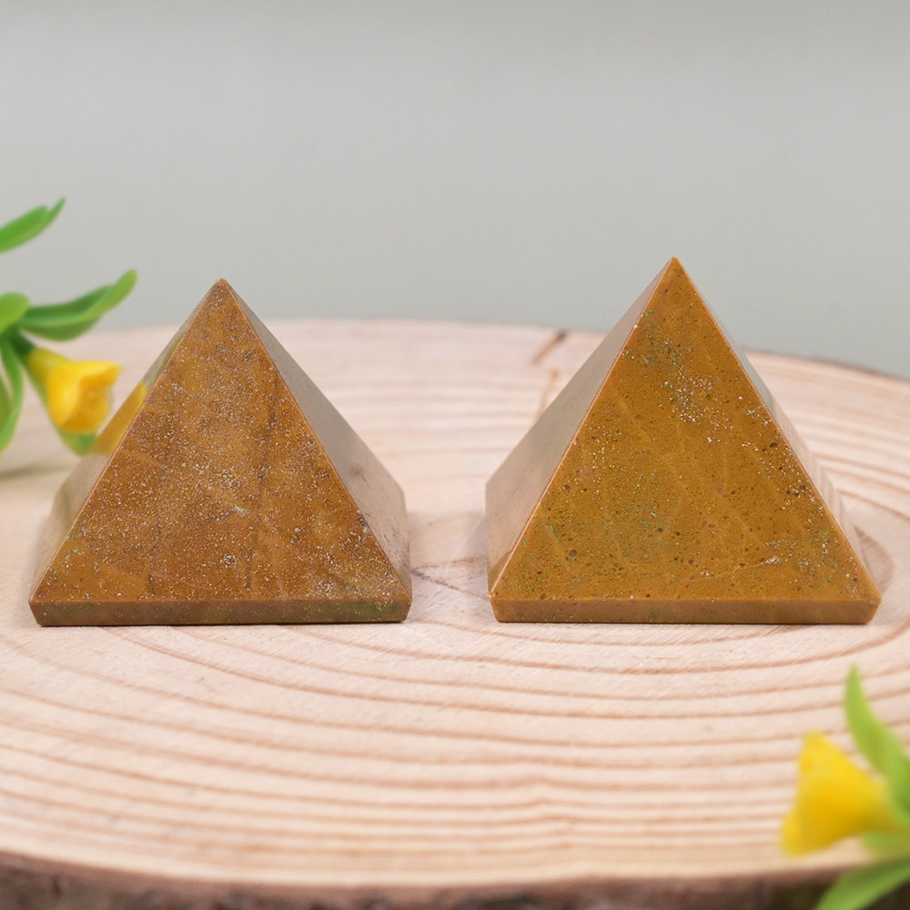 Yellow Jasper Pyramid Set of 2 -106 gms