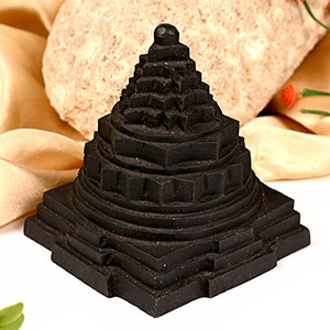 SIM310-Shaligram Meru Shri Yantra - 387 gms