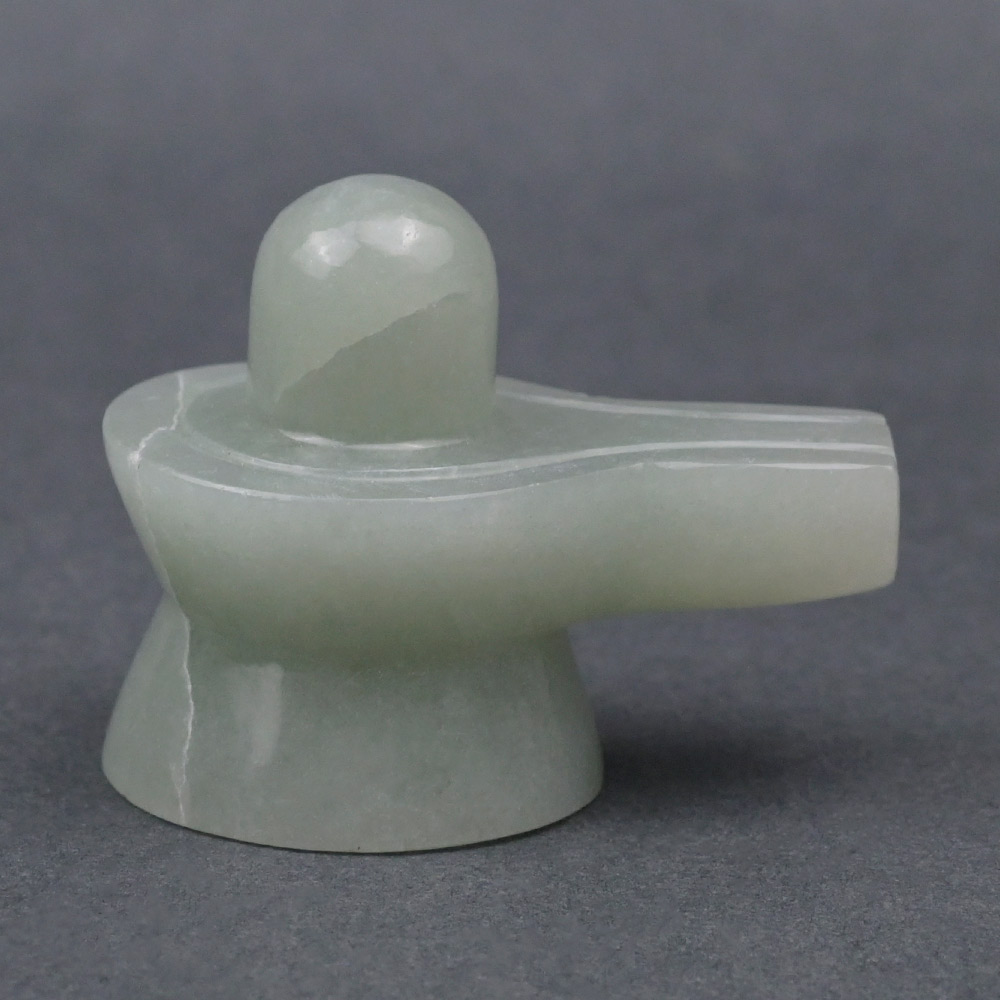 Light Green Jade Shivlinga - 52 gms