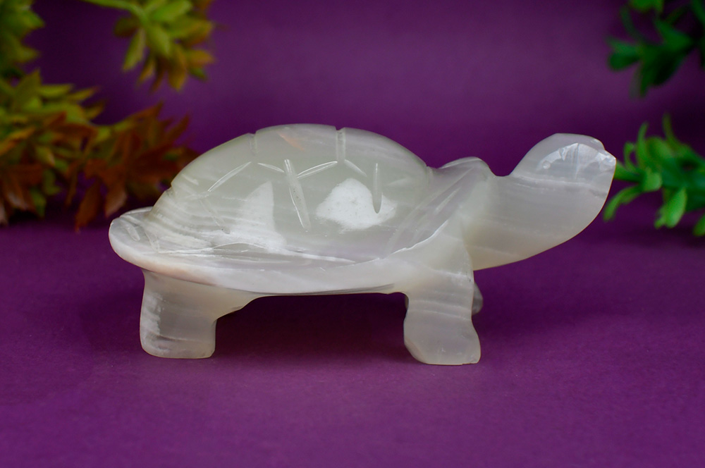 Agate Gemstone Kurma - 279.01 gms