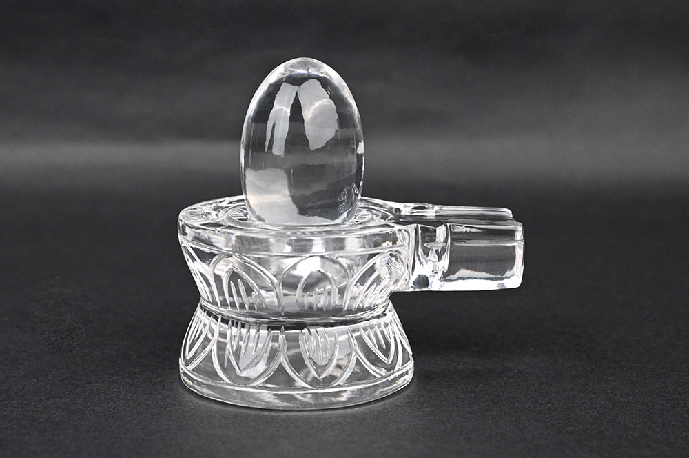Sphatik Lingam With Sphatik Yoni Base - 517 gms
