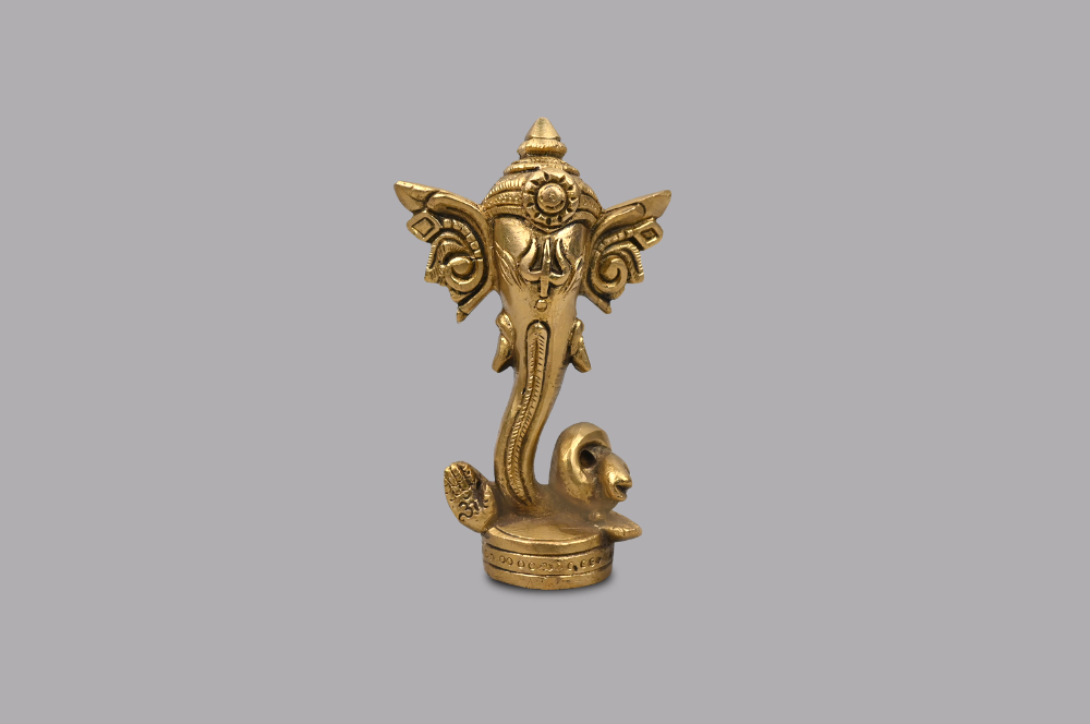 SBM54-Brass Ganesha Face