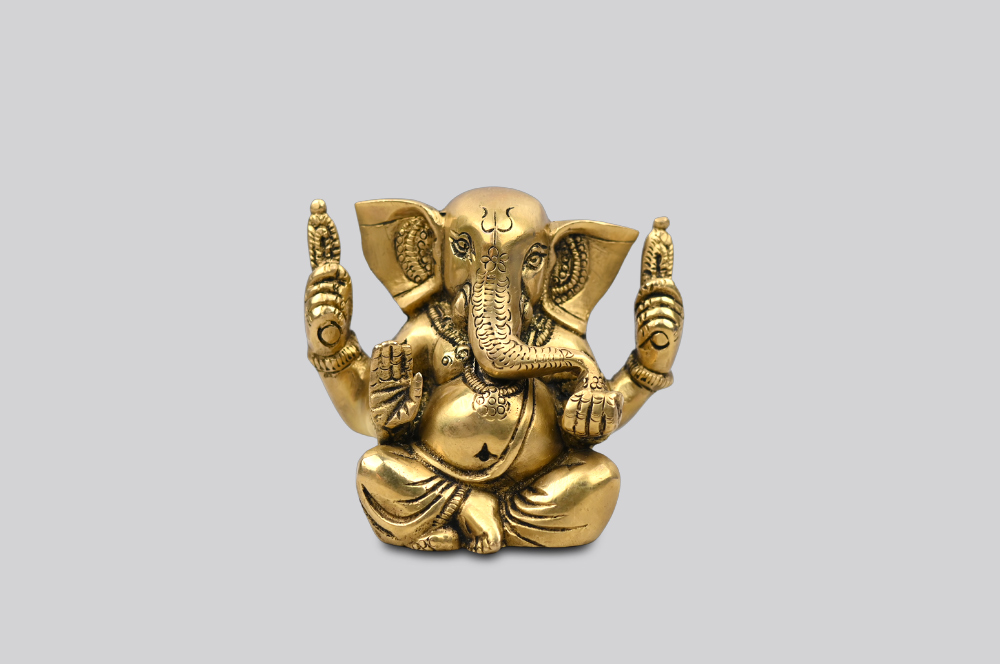 Modak Ganesh Brass Idol