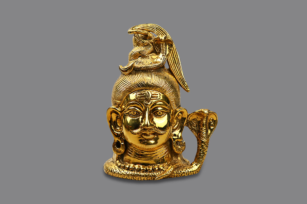 Shiva Face Mahakaal Mukhalinga Brass Statue