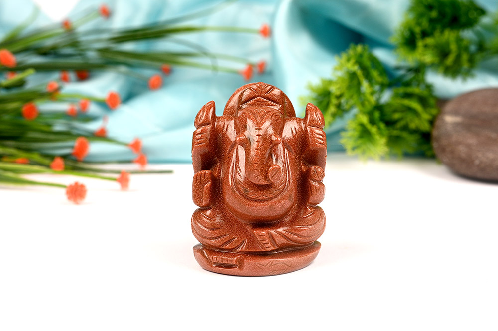 Sunstone Ganesha - 98.4 gms