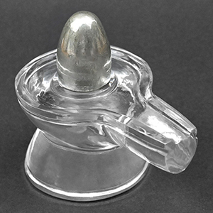 Parad Lingam with Sphatik Yoni Base - 358 gms