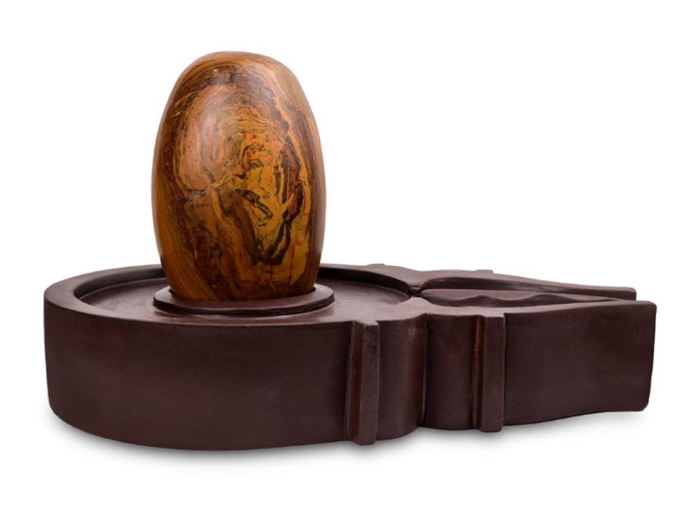 Unique Martanda Narmada Lingam in Stone Yoni Base