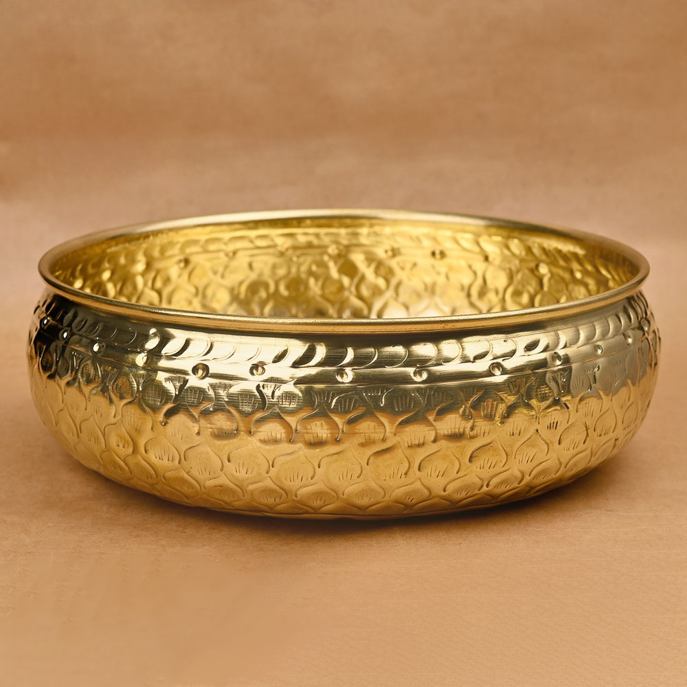 Flower Embossed Urli Bowl