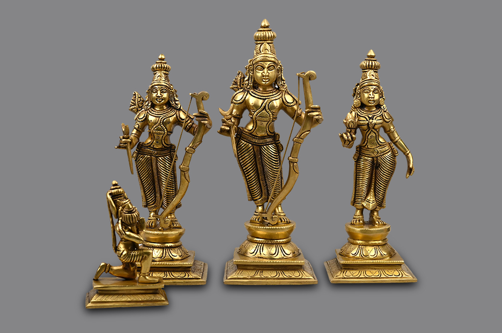 PDM328-Ram Parivaar Brass Idols Set