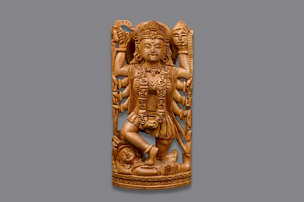 Mahakali Wooden Idol