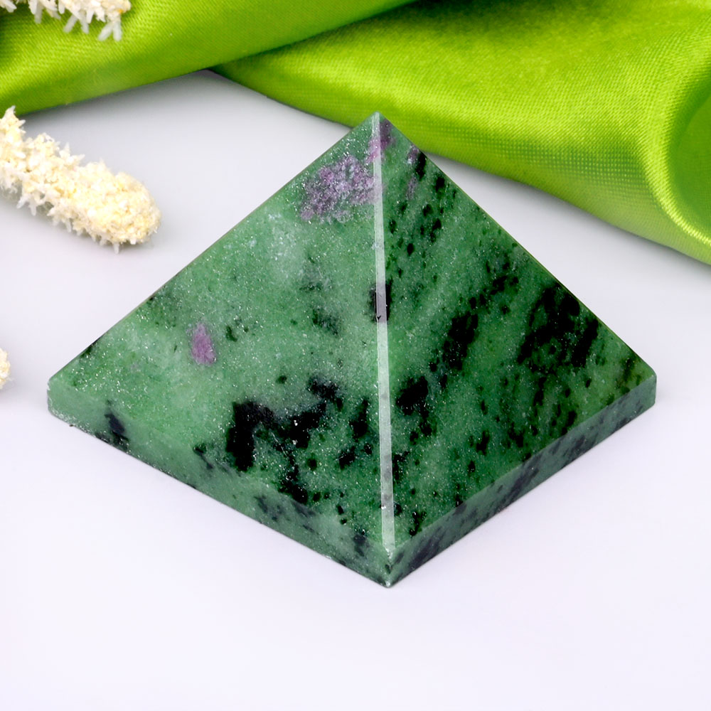 Ruby Zosite Pyramid (130 to 140 gms) - One Piece