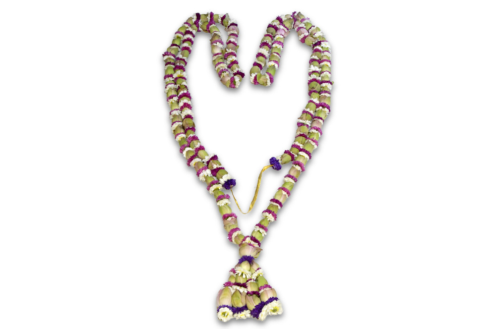 Fresh Lotus Flowers Garland Mala 108+1