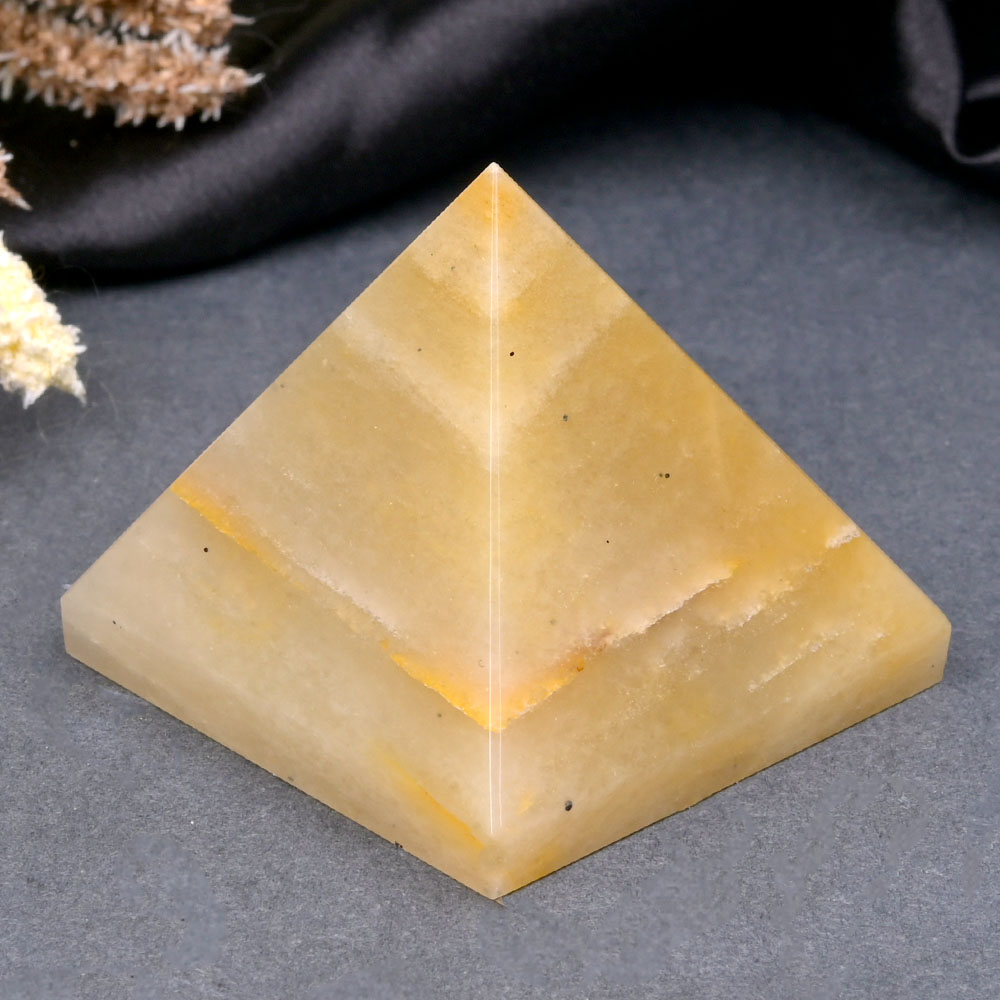 Yellow Aventurine Pyramid (110 to 120 gms) - One Piece