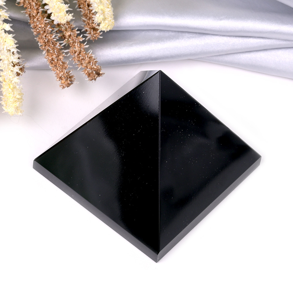 Black Jade Pyramid (300 to 310 gms) - One Piece