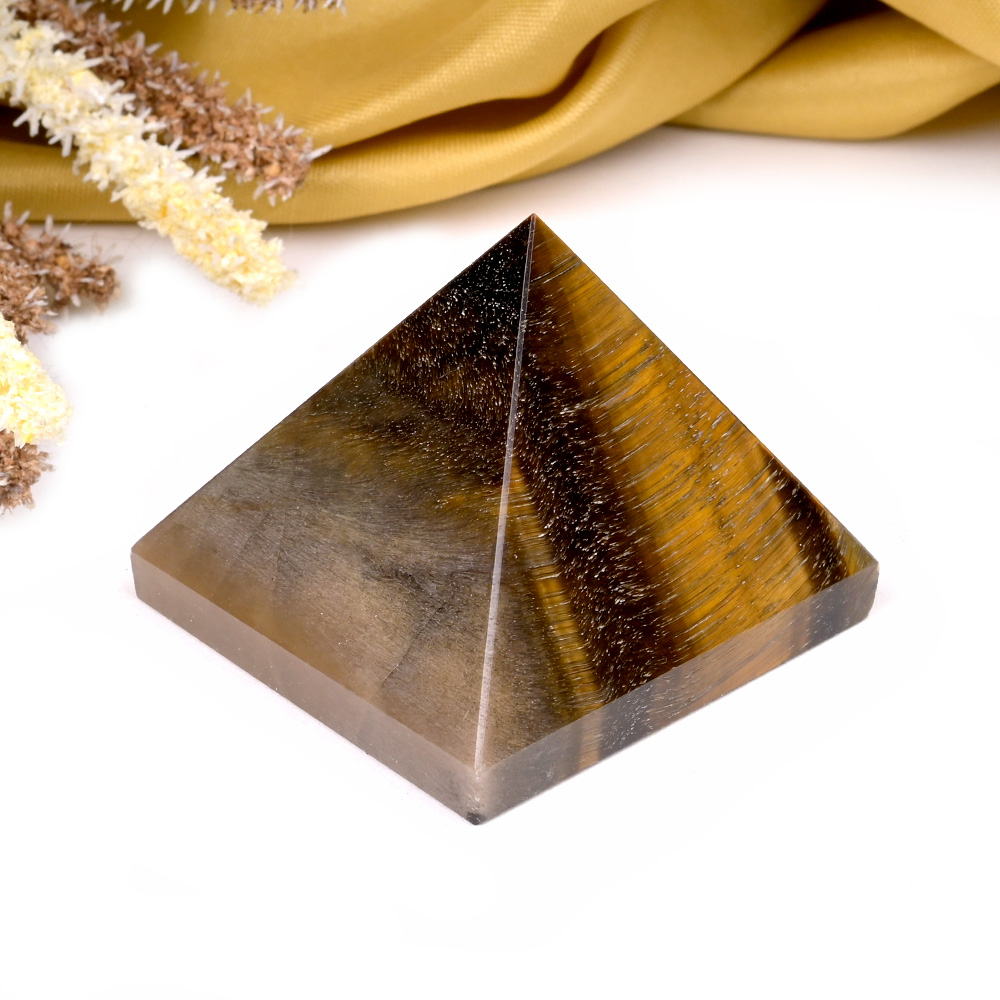 Tiger Eye Pyramid (130 to 140 gms) - One Piece