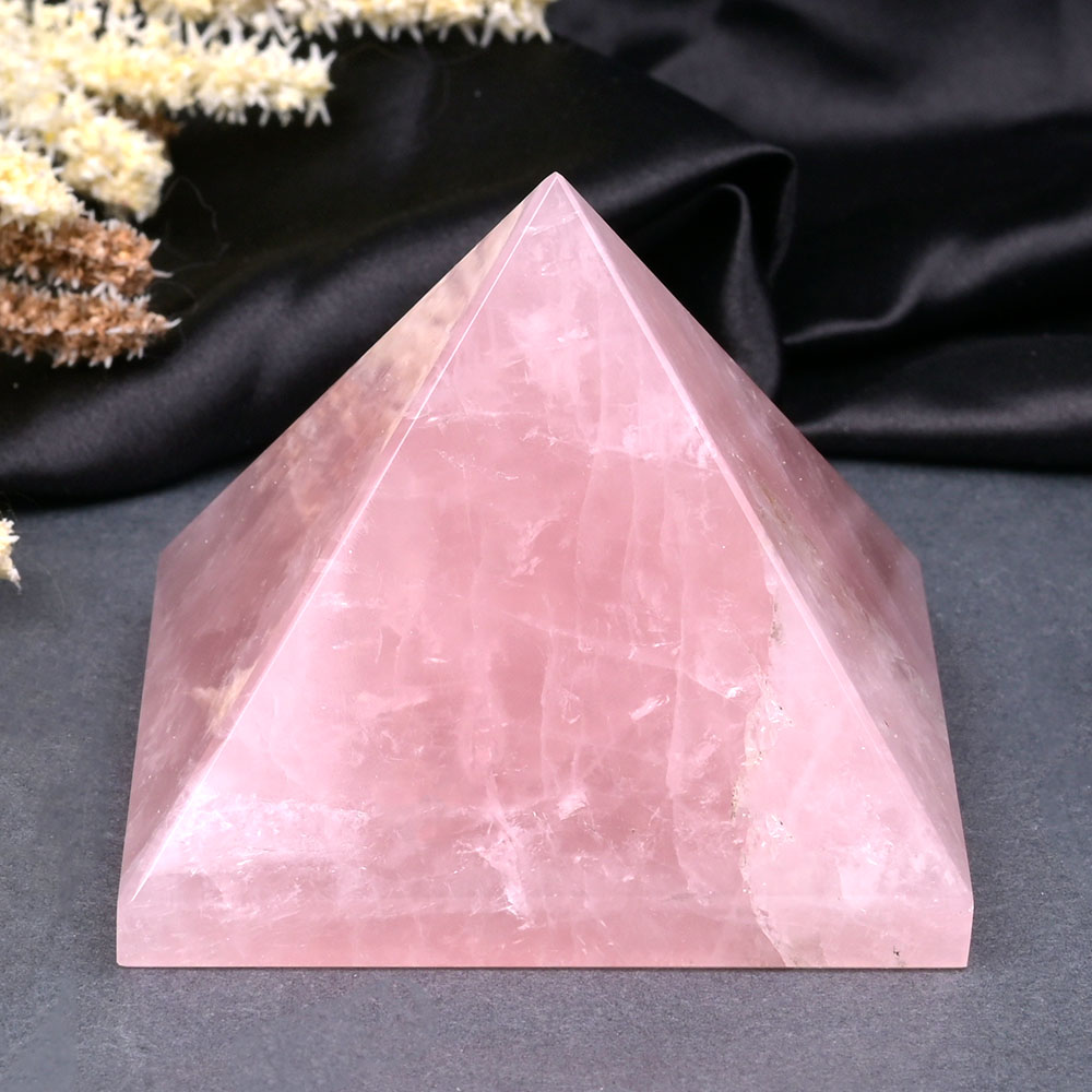 Rose Quartz Pyramid (350 to 360 gms) - One Piece