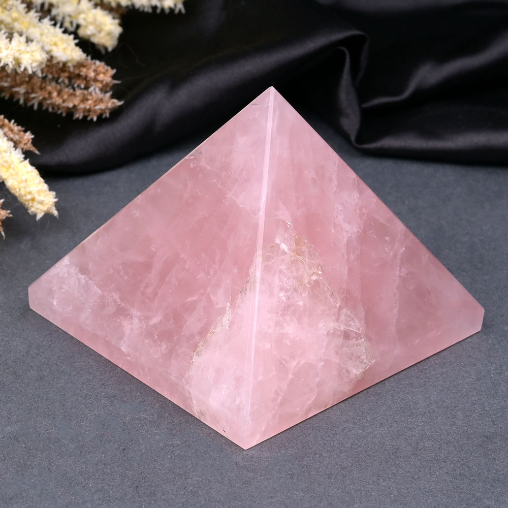Rose Quartz Pyramid (350 to 360 gms) - One Piece