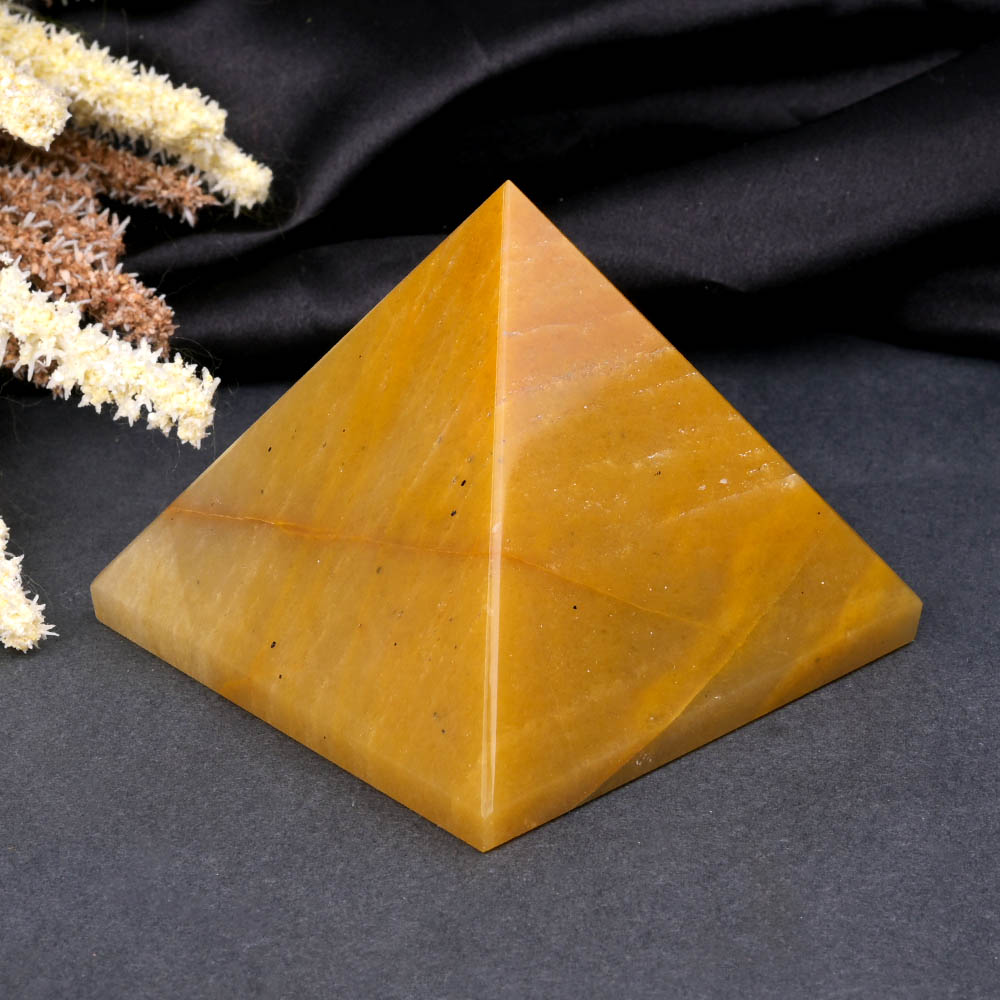 Yellow Aventurine Pyramid (300 to 310 gms) - One Piece