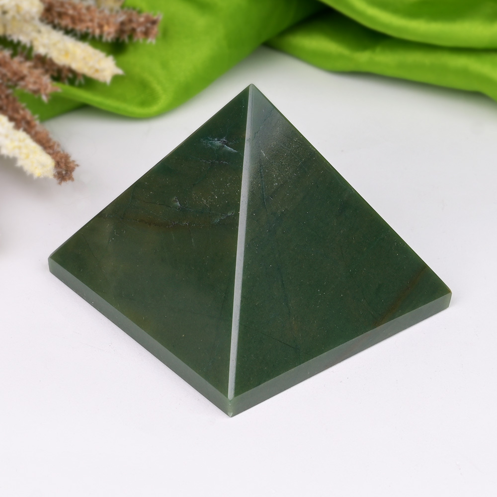 Green Jade Pyramid (260 to 280 gms) - One Piece