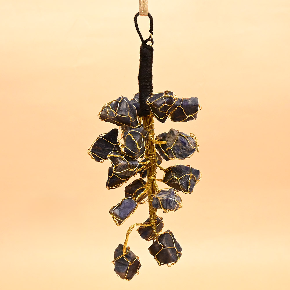Hanging Natural Blue Sodalite Stones