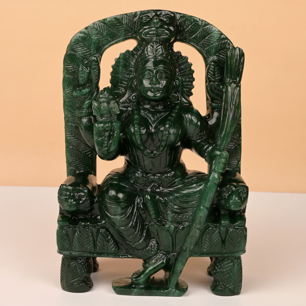 Lalita Tripur Sundari Devi Green Jade Idol - 2122 gms